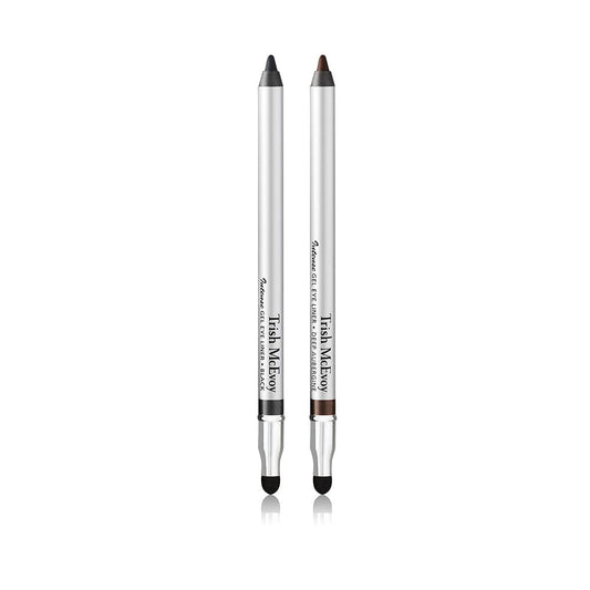 Trish McEvoy Intense Gel Eye Liner Duo, Includes Intense Gel Eye Liner in Deep Aubergine and Black, 2 Piece Set