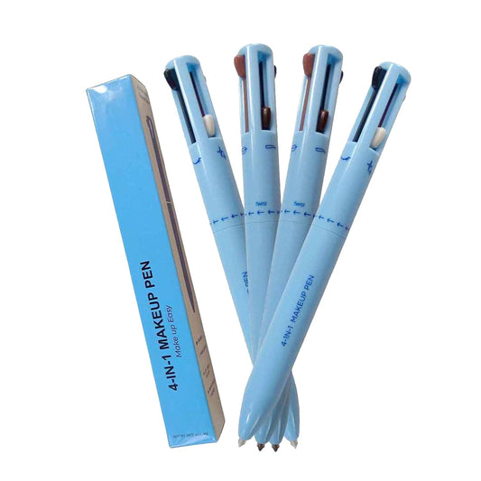 4 in 1 Makeup Pen for Black Eyeliner, Lip Liner, Brow Liner, Highlighter Stick | All in One Face Makeup Pencil Multi Use Eyeliner Waterproof Longwear Easy to Apply