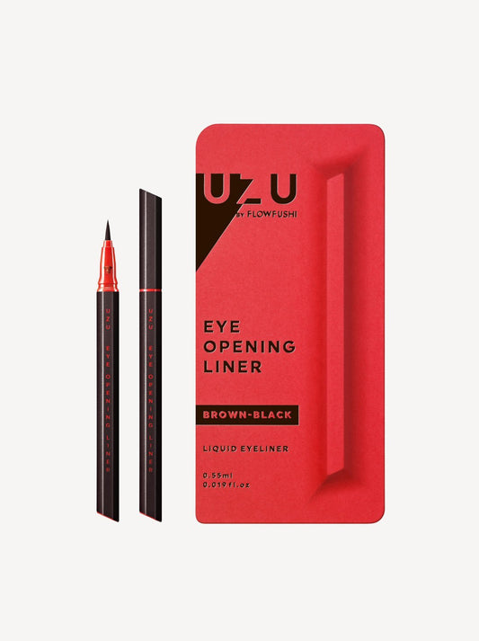 UZU BY FLOWFUSHI Eye Opening Liner Liquid Eyeliner #BROWN-BLACK