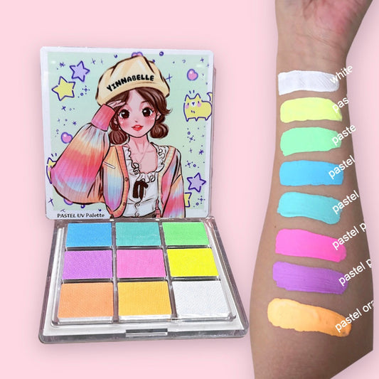 UV Neon Pastel Rainbow Water Activated Eyeliner Palette